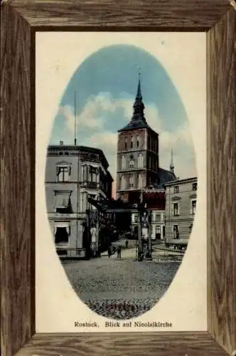 Passepartout Ak Hansestadt Rostock, Nicolaikirche