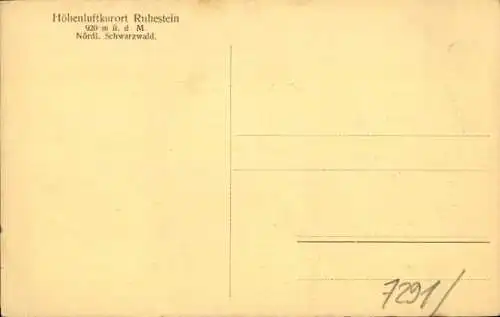 Ak Ruhestein Baiersbronn im Schwarzwald, Pensionshaus