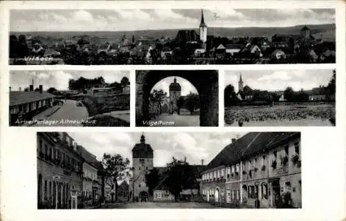 Ak Vilseck Oberpfalz Bayern, Panorama, Arbeiterlager Altneuhaus, Vogelturm