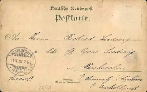 Litho Hude in Nordfriesland, Bahnhof, Dicke Eiche, Gasthof, Klosterruine