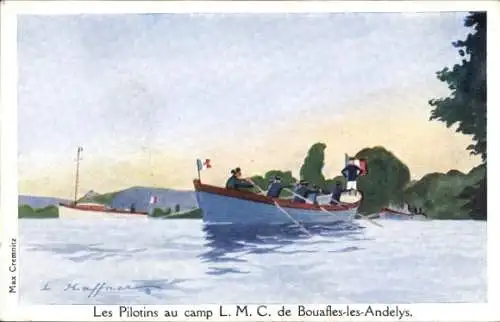 Künstler Ak Haffner, Les Pilotins au camp L.M.C. de Bouafles-les-Andelys