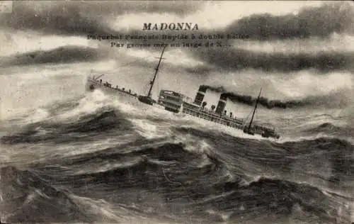 Ak Französischer Dampfer SS Madonna