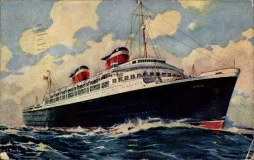 Künstler Ak USL Dampfer SS America, United States Lines