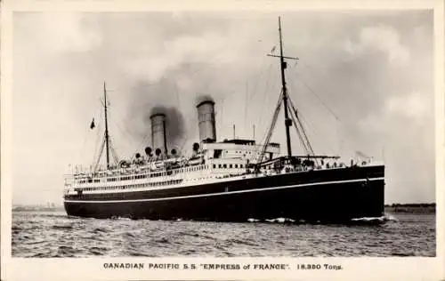 Ak Canadian Pacific SS Empress of France