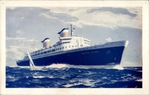 Künstler Ak Dampfschiff SS United States, USL