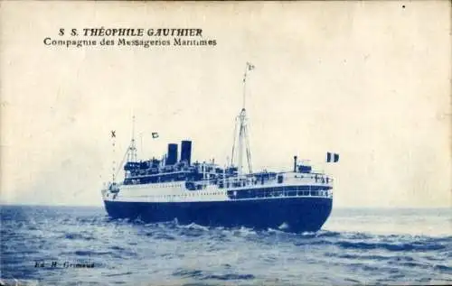 Ak Paquebot SS Théophile Gauthier, Messageries Maritimes