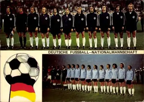 Ak Deutsche Fußball Nationalmannschaft, Deutschland Jugoslawien 1973, Beckenbauer, Höttges, Breitner