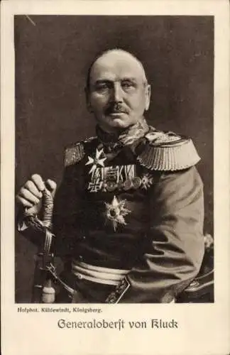 Ak Generaloberst von Kluck, Portrait, Militär-Uniform