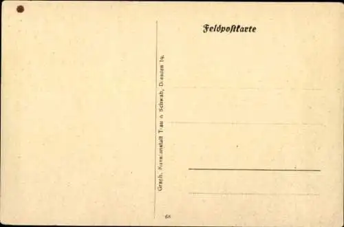 Künstler Ak Lehmann, Nachtangriff im Schützengraben, Mäuse, Soldat