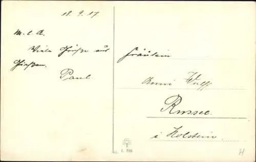 Ak Hessische Trachten, Mutter mit Kind, Stricken, Bauernhof