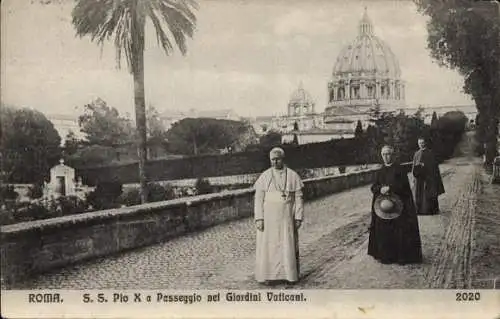 Ak Vatikan, Papst Pius X., Giuseppe Melchiorre Sarto