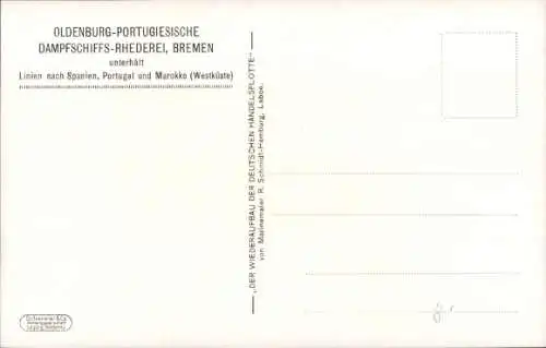 Künstler Ak Schmidt, R., OPDR, Dampfschiff vor Anker, Ausbooten