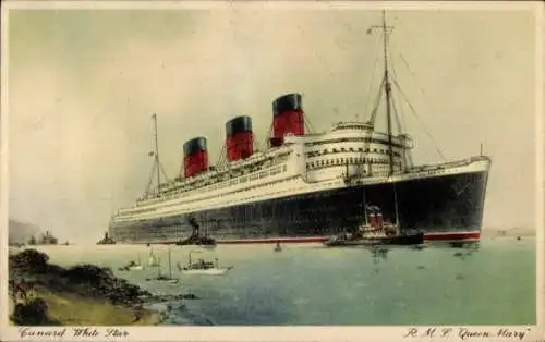 Ak Passagierdampfer RMS Queen Mary, Cunard White Star Line