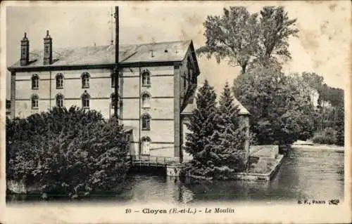 Ak Cloyes sur le Loir Eure et Loir, Le Moulin