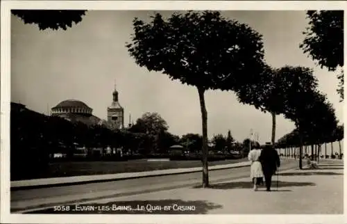 Ak Évian les Bains Haute Savoie, Kai, Casino