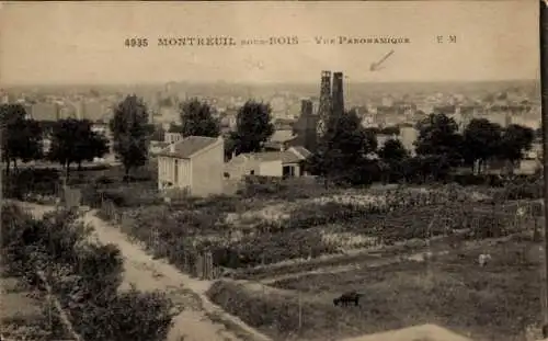 Ak Montreuil sous Bois Seine Saint Denis, Panorama