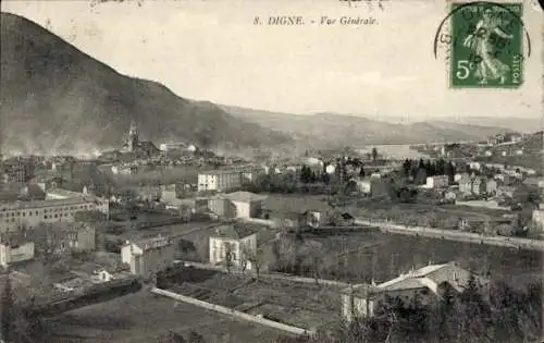 Ak Digne les Bains Alpes de Haute Provence, Gesamtansicht