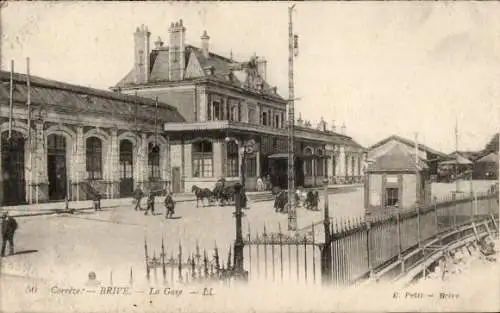 Ak Brive la Gaillarde Corrèze, Bahnhof