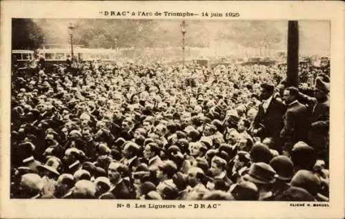 Ak Paris, DRAC a l'Arc de Triomphe 1925