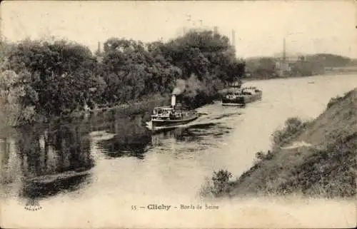 Ak Clichy Hauts de Seine, Ufer der Seine