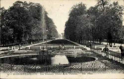 Ak Maisons Laffitte Yvelines, Avenue Albine, Avenue du Chateau