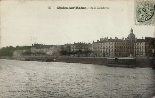 Ak Chalon sur Saône Saône et Loire, Quai Gambetta