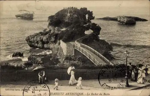 Ak Biarritz Pyrénées Atlantiques, Rocher du Basta