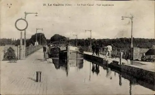 Ak Le Guétin Cher, Pont Canal