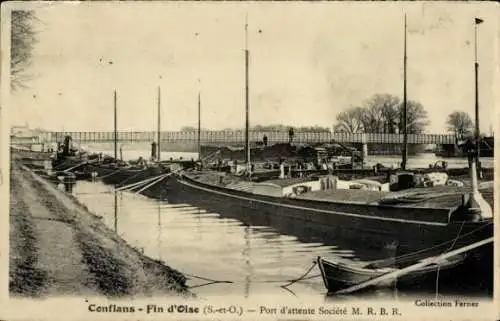 Ak Fin Conflans Sainte Honorine Yvelines, Waiting Port Company MRBR