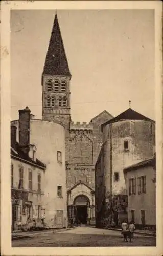 Ak Tournus Saône et Loire, Eingang zur Abtei