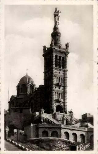 Ak Marseille Bouches du Rhône, Basilika Notre Dame de la Garde