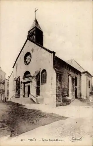 Ak Vichy Allier, vue générale de l'Eglise Saint Blaise