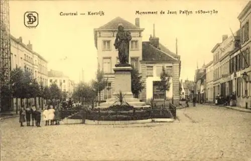 Ak Kortrijk Kortrijk Westflandern, Denkmal von Jean Palfyn