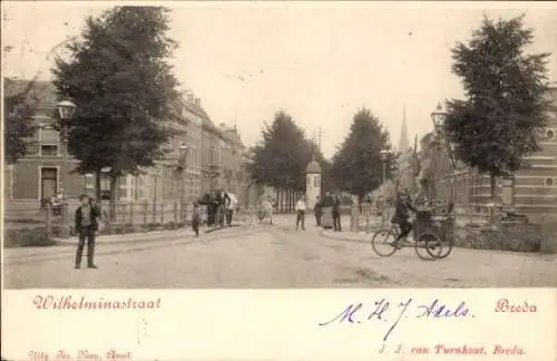 Ak Breda Nordbrabant Niederlande, Wilhelminastraat