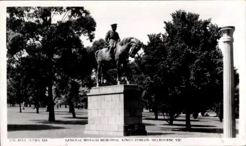 Ak Melbourne Australien, General Monash Memorial, King's Domain