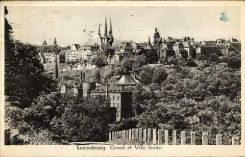 Ak Luxembourg Luxemburg, Grund und Oberstadt