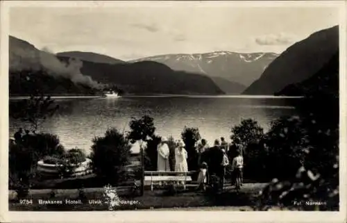 Ak Ulvik Norwegen, Hardanger, Brakanes Hotel, Menschen