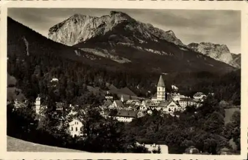 Ak Bad Aussee Steiermark, Panorama mit Trisselwand