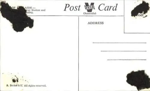 Ak Adelaide Südaustralien, Bahnhof