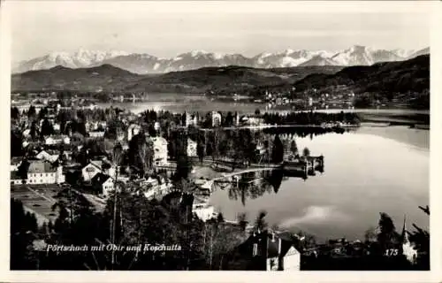 Ak Pörtschach am Wörther See Kärnten, Stadt mit Obir und Koschutta