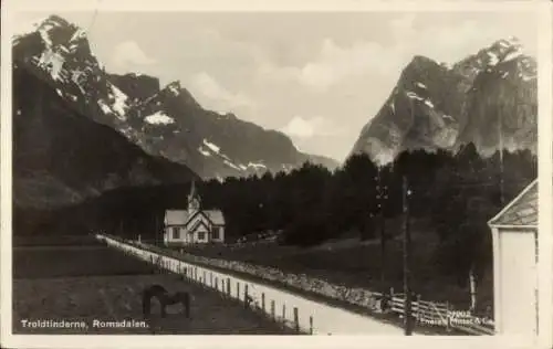 Foto Ak Romsdalen Norwegen, Troldtinderne