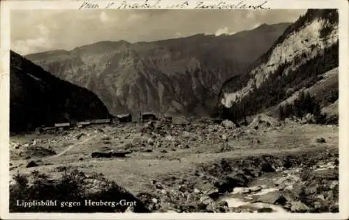 Ak Lipplisbüel Muotathal Kanton Schwyz, Blick gegen Heuberg Grat