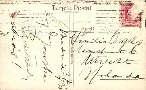 Ak Madrid Spanien, Plaza de Colón, Biblioteca Nacional