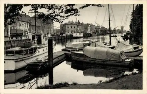 Ak Oldenburg in Oldenburg, Am Stau, Boote