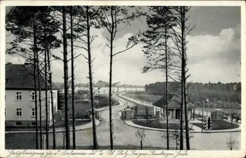 Ak Bergen in der Lüneburger Heide, Truppenübungsplatz, Kasernen, Haupteingang