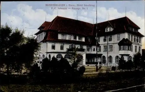 Ak Munster im Heidekreis, Truppenübungsplatz Munsterlager, Hotel Sandkrug