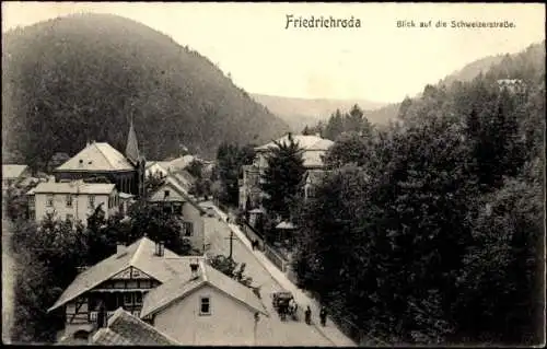 Ak Friedrichroda im Thüringer Wald, Blick auf die Schweizer Straße