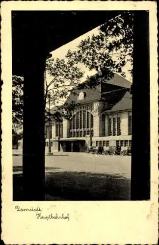 Ak Darmstadt in Hessen, Hauptbahnhof