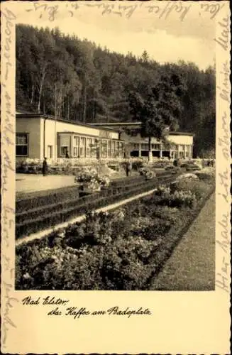 Ak Bad Elster im Vogtland, Blick auf das Kaffee am Badeplatz