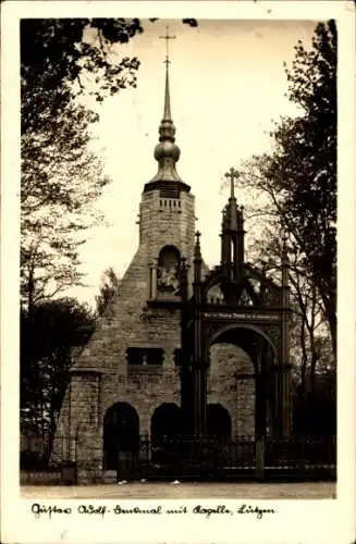 Ak Lützen im Burgenlandkreis, Gustav Adolf Denkmal mit Kapelle